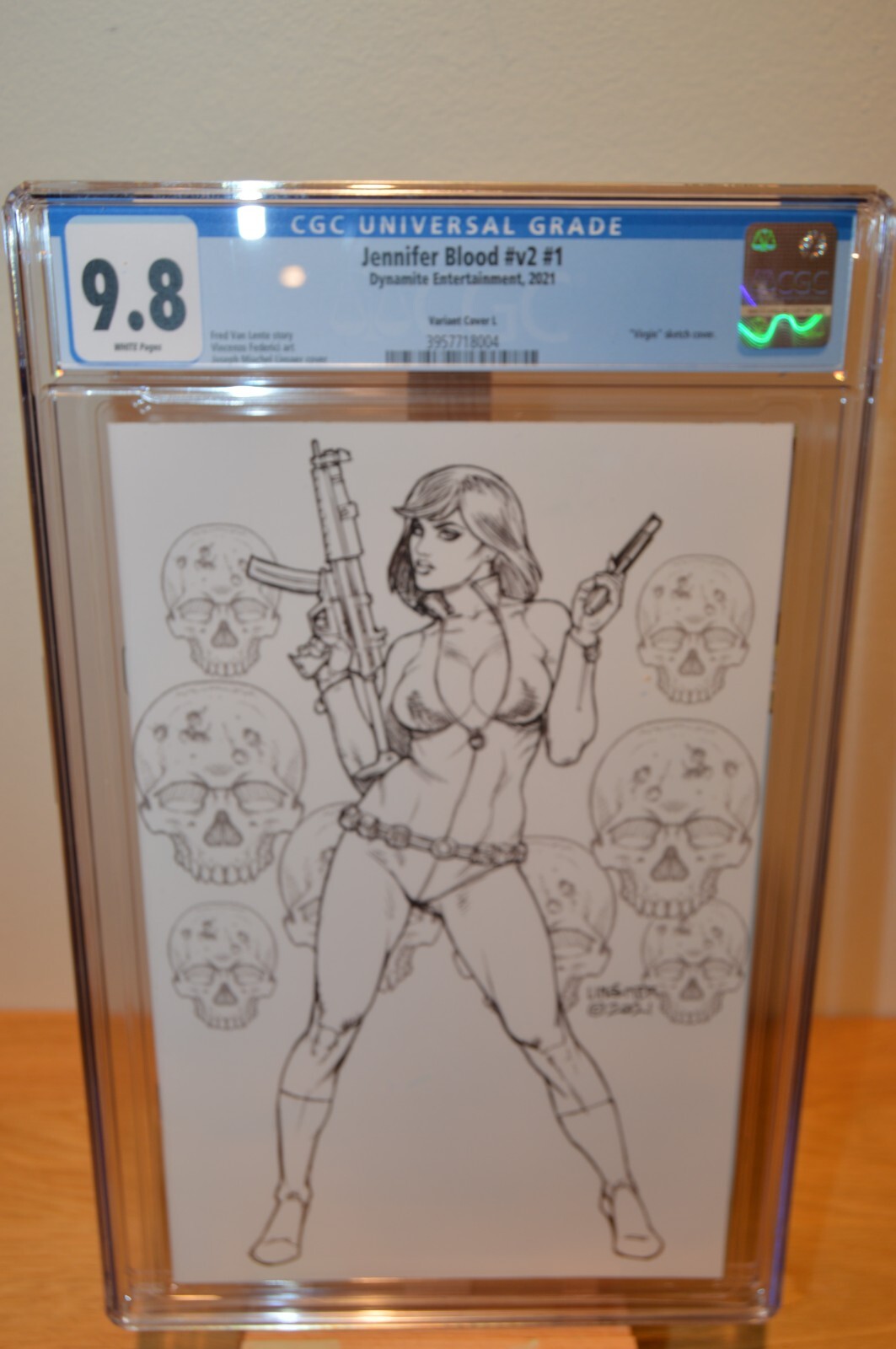 CGC 9.8 JENNIFER BLOOD v2 #1 Linsner Virgin Black & White Variant Cover L