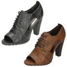 Ladies Barricci Side Cut Out 'Peep Toe Heels'
