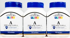 21st Century Vitamin A - 3000 mcg (10000 IU) ...