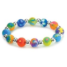 New Viva Clay Beads Girl's Multi Color Tropical Beach Design Children's Bracelet