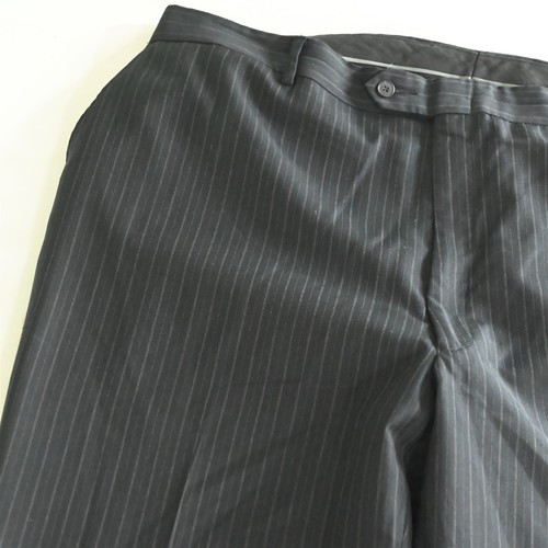 Andrew Fezza 50L 42x30 Navy Blue Stripe 100% Wool Mens Jacket Pants Suit - Picture 21 of 24