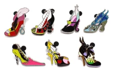 Disney Villain High Heel Shoe Pin Collection Set of 7 Disney Park Trading Pins