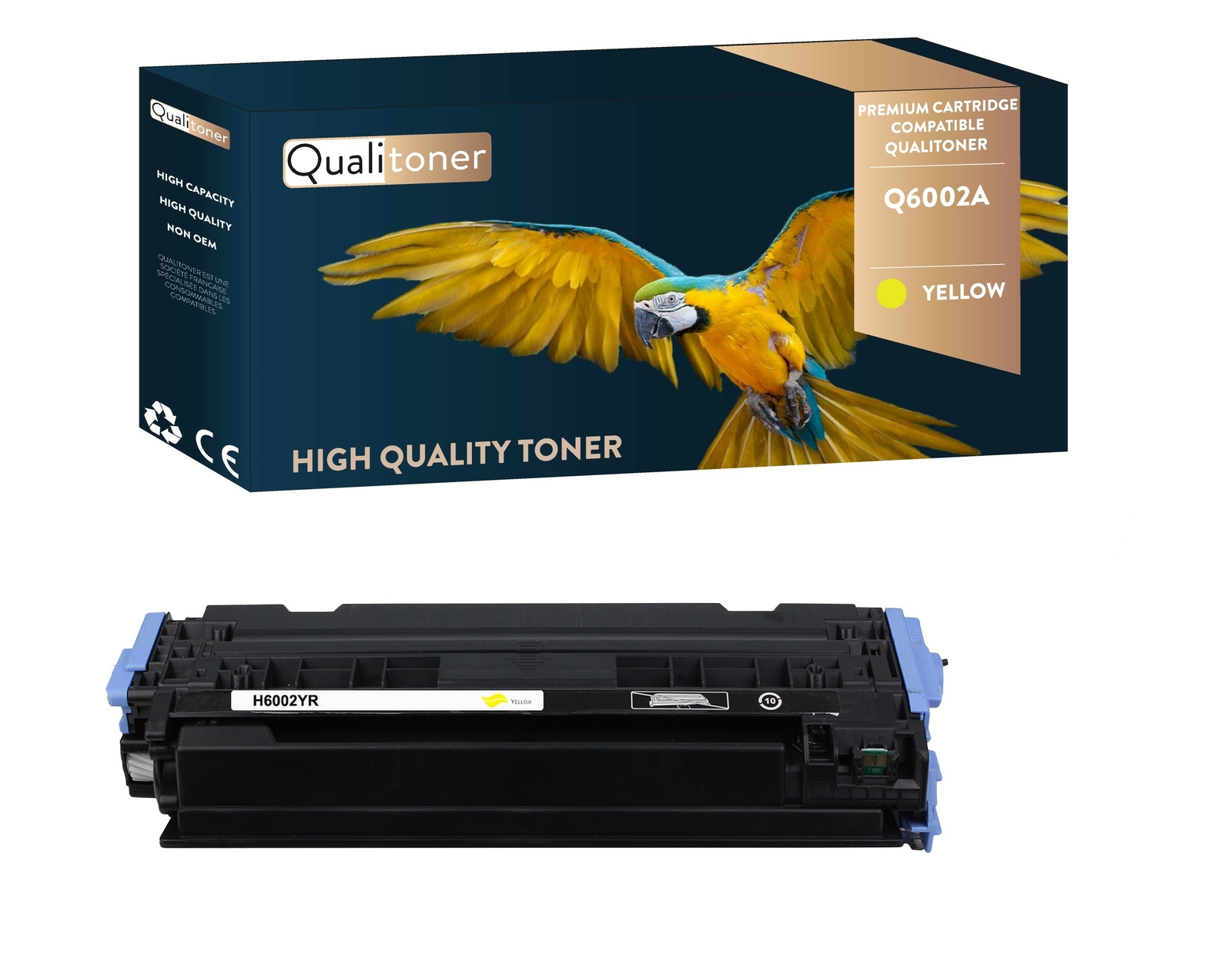 Toner HP Q6002A compatible jaune cartouche laser de remplacement pour imprimante couleur