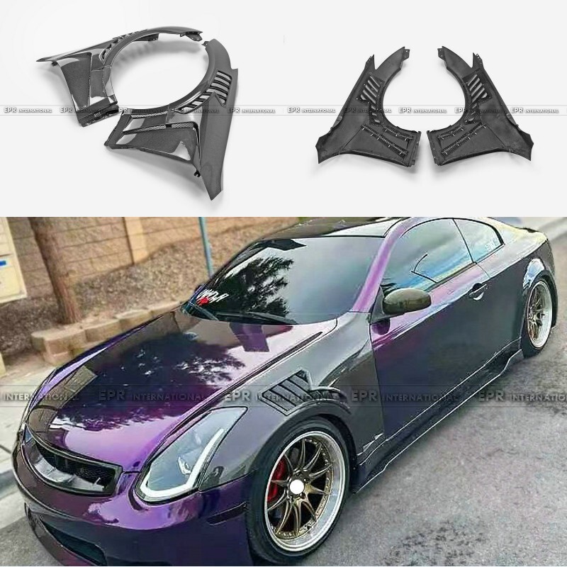 For Nissan Skyline CPV35 Infiniti G35 Front Vent Fender Mudguards 