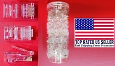 100 pcs Pack Gold Plated RJ45 Connector Cat5 Cat5e Cat6 Network Modular Plug