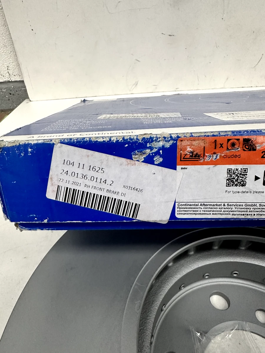 ATE FRONT RIGHT BRAKE DISC x1 SINGLE 348mm FOR BMW 5 6 7