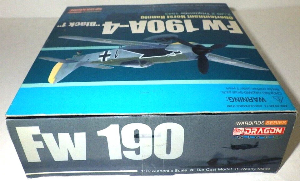 Dragon Wings-Warbirds 1:72 Fw190A-4 'Black 1' Triqueville 1943 dal Giappone Raro - Immagine 4 di 4