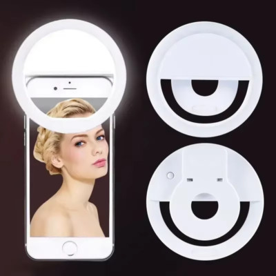 LED Ringlicht Selfie Ring Light Licht Handy Ringleuchte USB Wiederaufladbar
