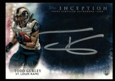TODD GURLEY /50 FALCONS ROOKIE SILVER AUTO RC SP 2015 TOPPS INCEPTION AUTOGRAPH