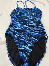 blue TYR one piece swimsuit Womens size 36 SI58