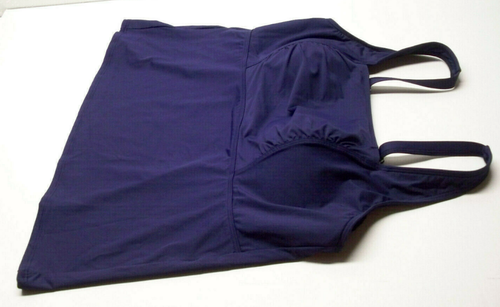 NEW Lands' End Navy Mastectomy Tankini Swimsuit Top 2X size 18W MAST ...