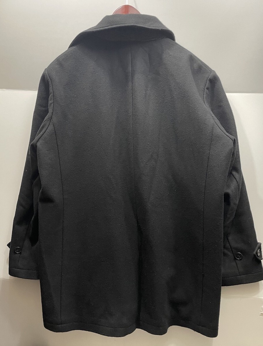 Polo Ralph Lauren Coat Men's Black Double Breast Wool Pea