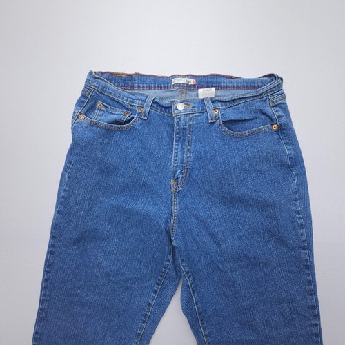 Levi's Y2K 550 Relaxed Bootcut Jeans Womens 16 M Blue Stretch 2000's Western - Picture 5 of 9
