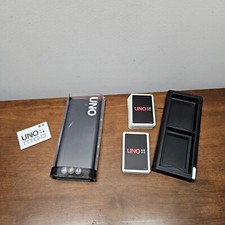 Custodia diapositiva plastica gioco di carte da gioco Mattel nera UNO MOD 2009