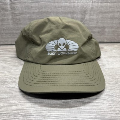 Alien Workshop Hat Cap Strap Back Mens One Size Green 5 Panel Logo Graphic