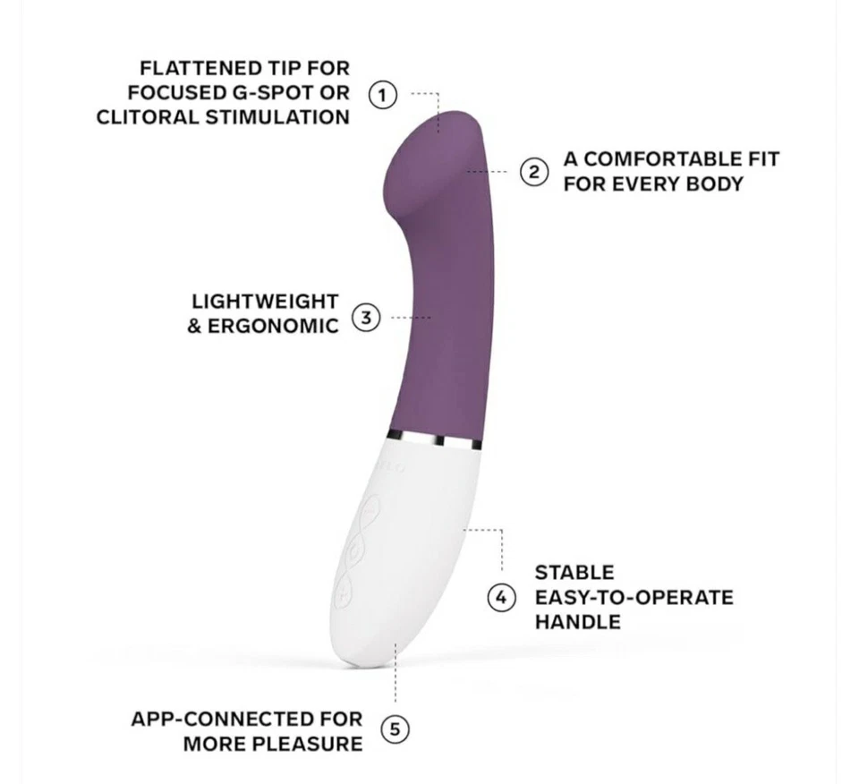 Vibrador de ciruela controlado por aplicación LELO Gigi 3 para mujer con 8 ajustes Foto 3 de 4