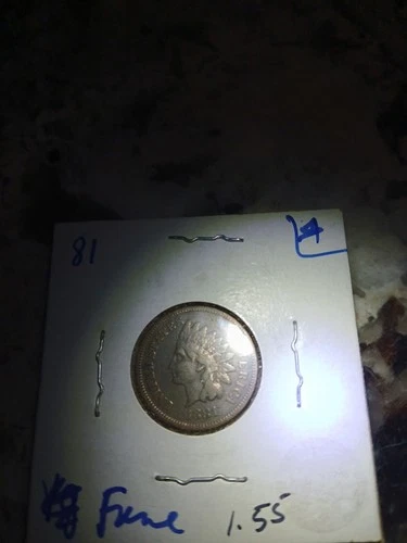 1881 Indian Cent Fine