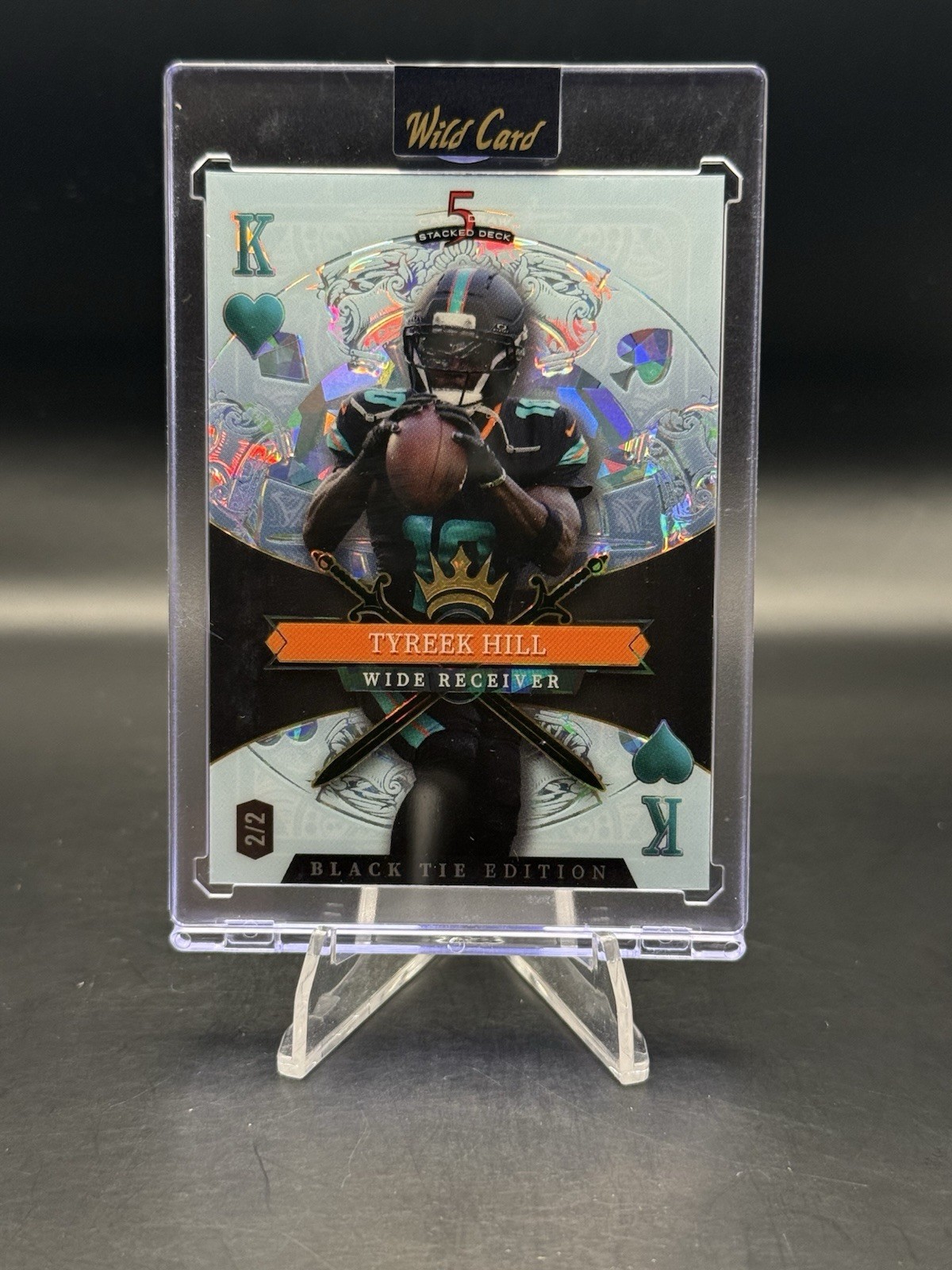 2026 Wild Card Black Tie Edition Tyreek Hill 2/2 King Of Hearts Miami Dolphins