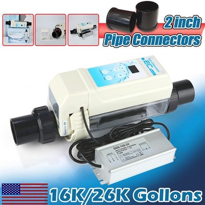 Salt Chlorine Generator Pool Water Complete Salt Chlorinator System  10/26K Gal