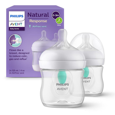 Philips AVENT Babyflaschen Natural Response   2X Babyflaschen Mit Airfree Ventil