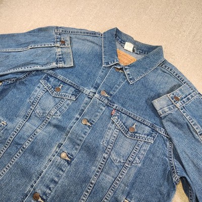 Vintage Levis Denim Jacket Men Large Relaxed Trucker Y2K Blue 90s Workwear