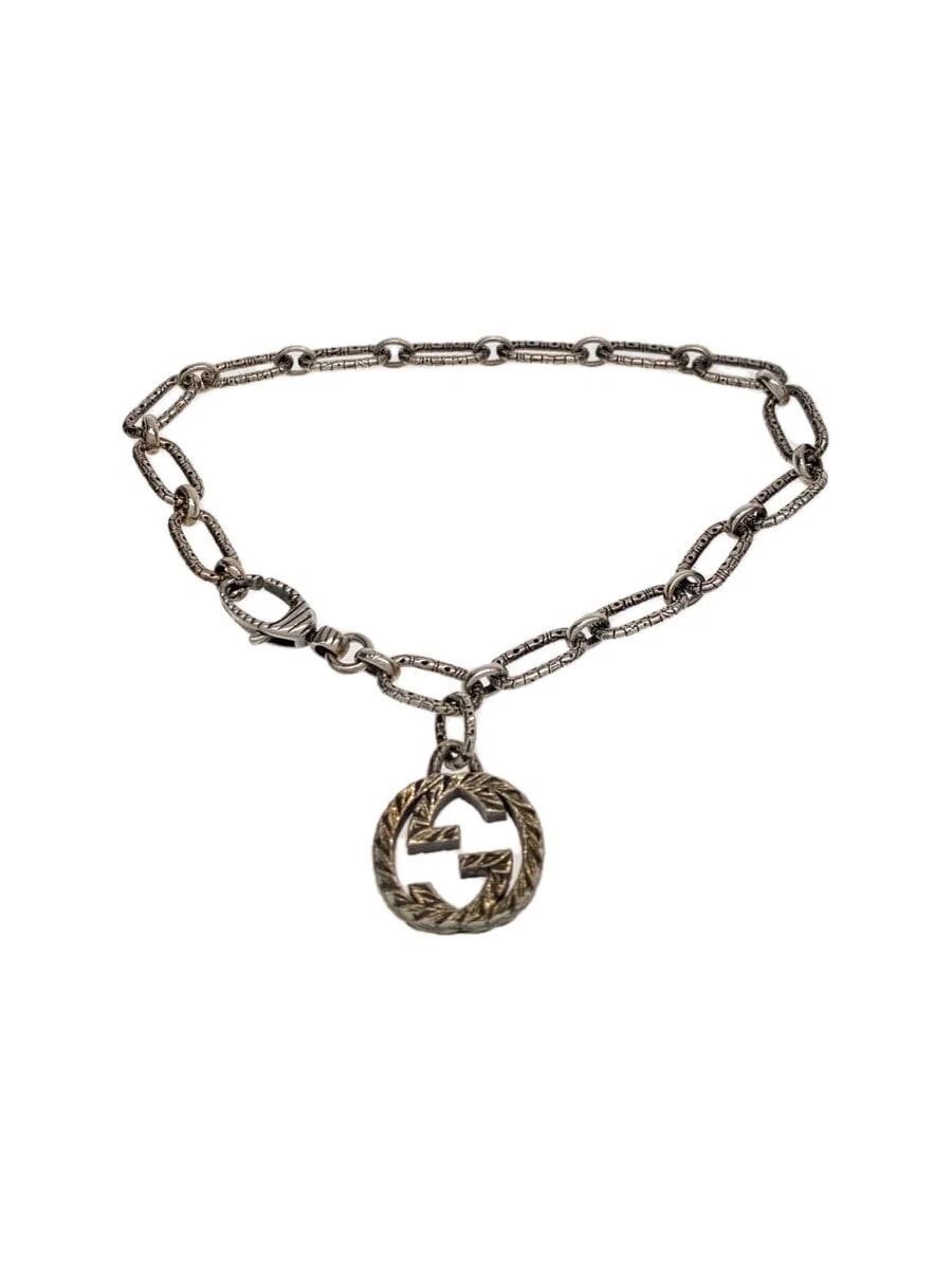 GUCCI Bracciale Incastro G Fumè SV925 SLV Uomo 1382 FJ