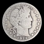 1914-S Barber Silver Half Dollar