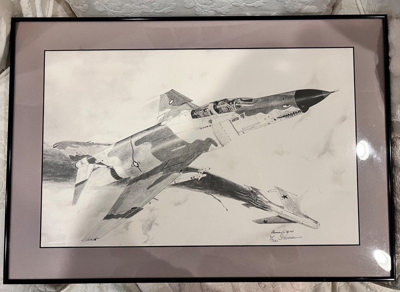 Joe Plummer Litho Vintage Aviation Print F4 combat  26 x 18inches 6 of 500
