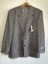 Vtg 90s Giorgio Armani Le Collezioni Cashmere Blend Herringbone Blazer Italy 38R