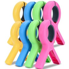 8x Beach Towel Clips Plastic Quilt Pegs for Laundry Sunbed Lounger Clothes Pegs