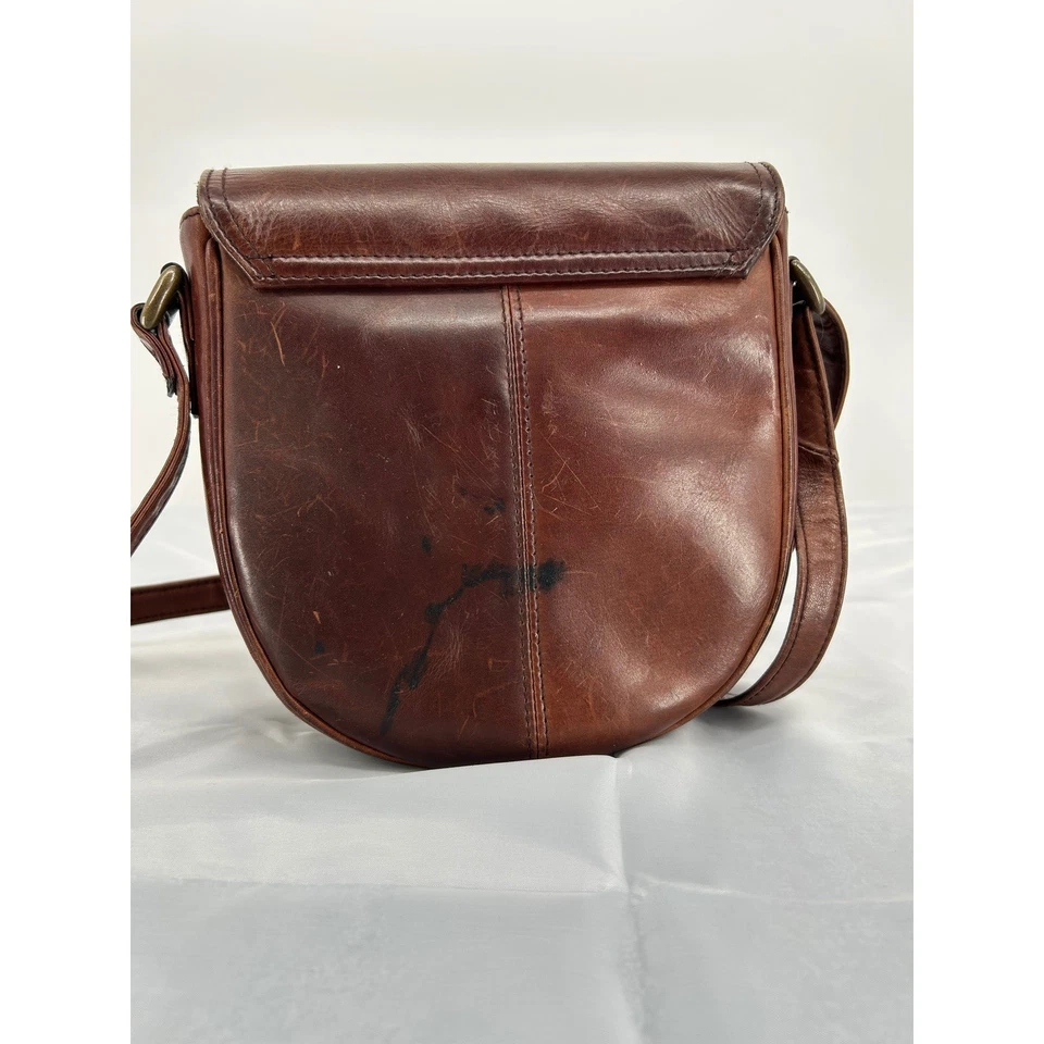 Bolso Bandolera de Cuero Boho Picard de Colección Bolso de Montura Marrón Chocolate Cartera Ajustable Correa Foto 4 de 4