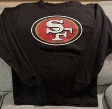 NFL San Francisco 49Ers Boys Medium Size 10-12  Black Long Sleeve Shirt. ￼