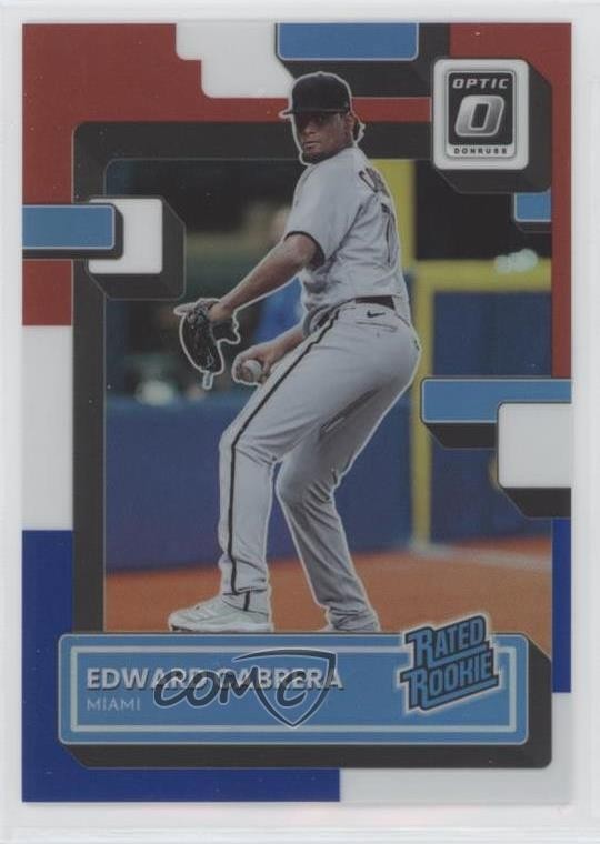 2022 Donruss Optic Rated Red White & Blue Prizm Edward Cabrera Rookie RC 0lt3