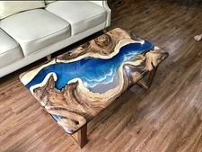 Buy Ocean Beach Table, Coffee Dining Table, Custom Countertop, Living Home Decor