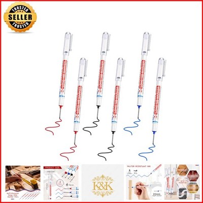 Versatile 30mm Deep Drill Marker Pens - Waterproof and Fade-Resistant, 6 Colors