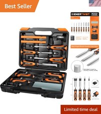 Professional 13-Piece Wood Carving Chisel Set with Complete Accessories  Cases