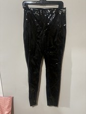 Alice + Olivia Maddox Black Vegan Leather Leggings Pants SIZE 8