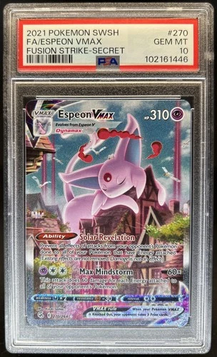 2021 Pokemon SWSH Fusion Strike Espeon VMAX #270/264 PSA 10 GEM MINT