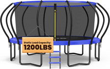 ORCC 1200LBS Weight Capacity Trampoline 16 15 14 12 10 8FT Outdoor Yard Trampoli