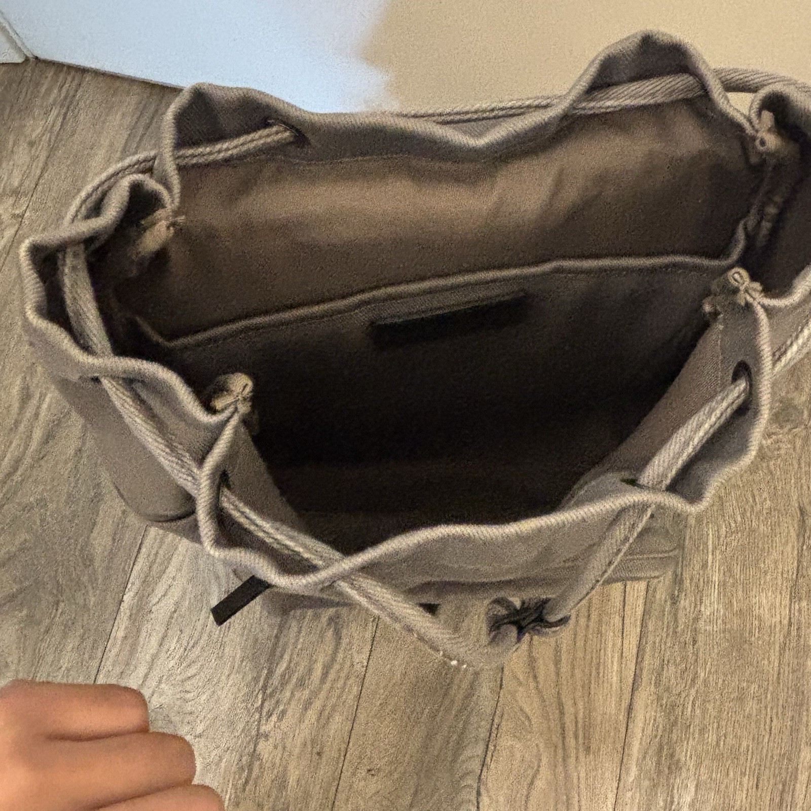 Everlane Gray Canvas Drawstring Backpack - image 7