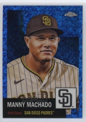 2022 Chrome Platinum Anniversary Blue Mini-Diamond Refractor Manny Machado 17lb