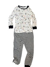 Magnetic Me Pajama Set Kids 4T Multicolor Dog Print Stripe Long Sleeve Top