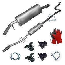 Komplett Auspuff mittel/end +Anbausatz für Peugeot 207 CC SW/ 208 I Schrägheck