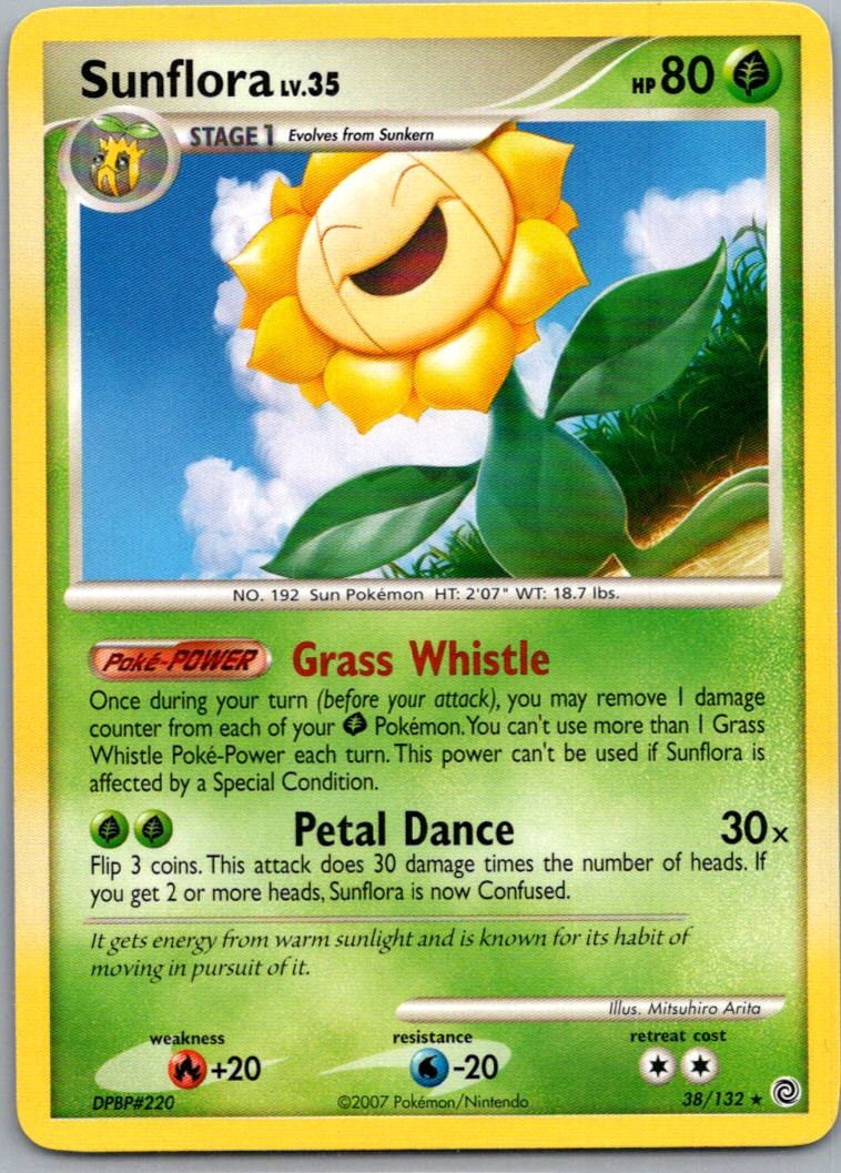 Sunflora 38/132 Rare Secret Wonders Pokemon Moderately Played