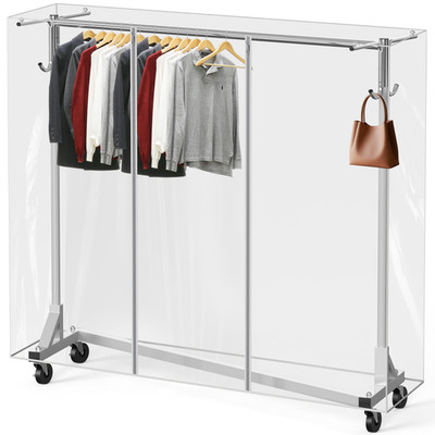 Simple Houseware Industrial Grade Z-Base Garment Rack 500Lb Load 62 Extra Long