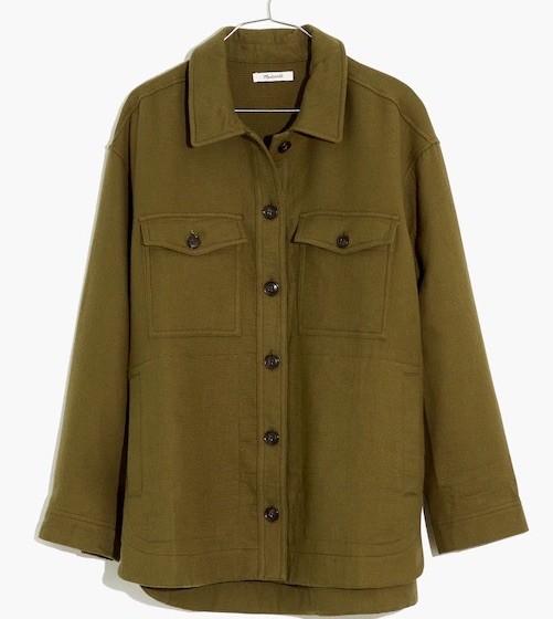 Madewell Jacket Waffleback Branner Dark Green Women’s size Small