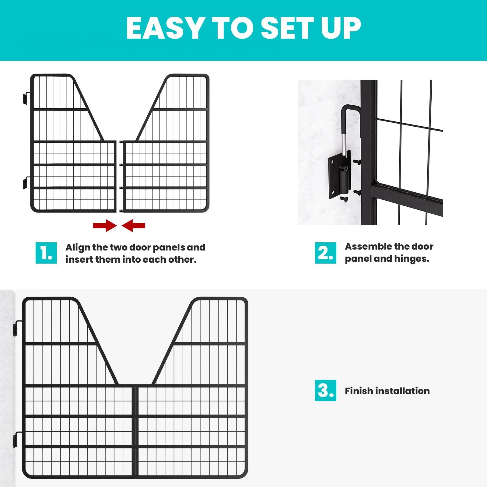 Horse Stall Gate, Grid Layout Livestock Gate, 52"W x 42"H Horse Stall Guard