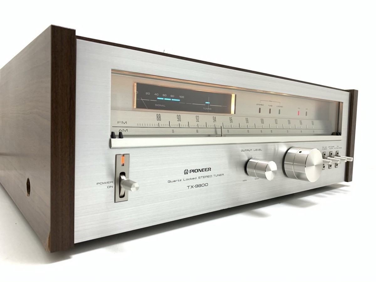 PIONEER TX 9800 AM/FM Stereo Analogue Tuner Wood Box Vintage 1979