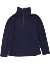 CRAGHOPPERS Womens Zip Neck Sweatshirt Jumper UK 14 Large Navy Blue CA26