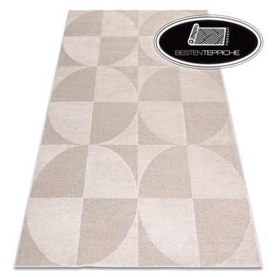 Moderne Designere strukturelle Teppiche 'DUNE' 2900 Geometrisch beige